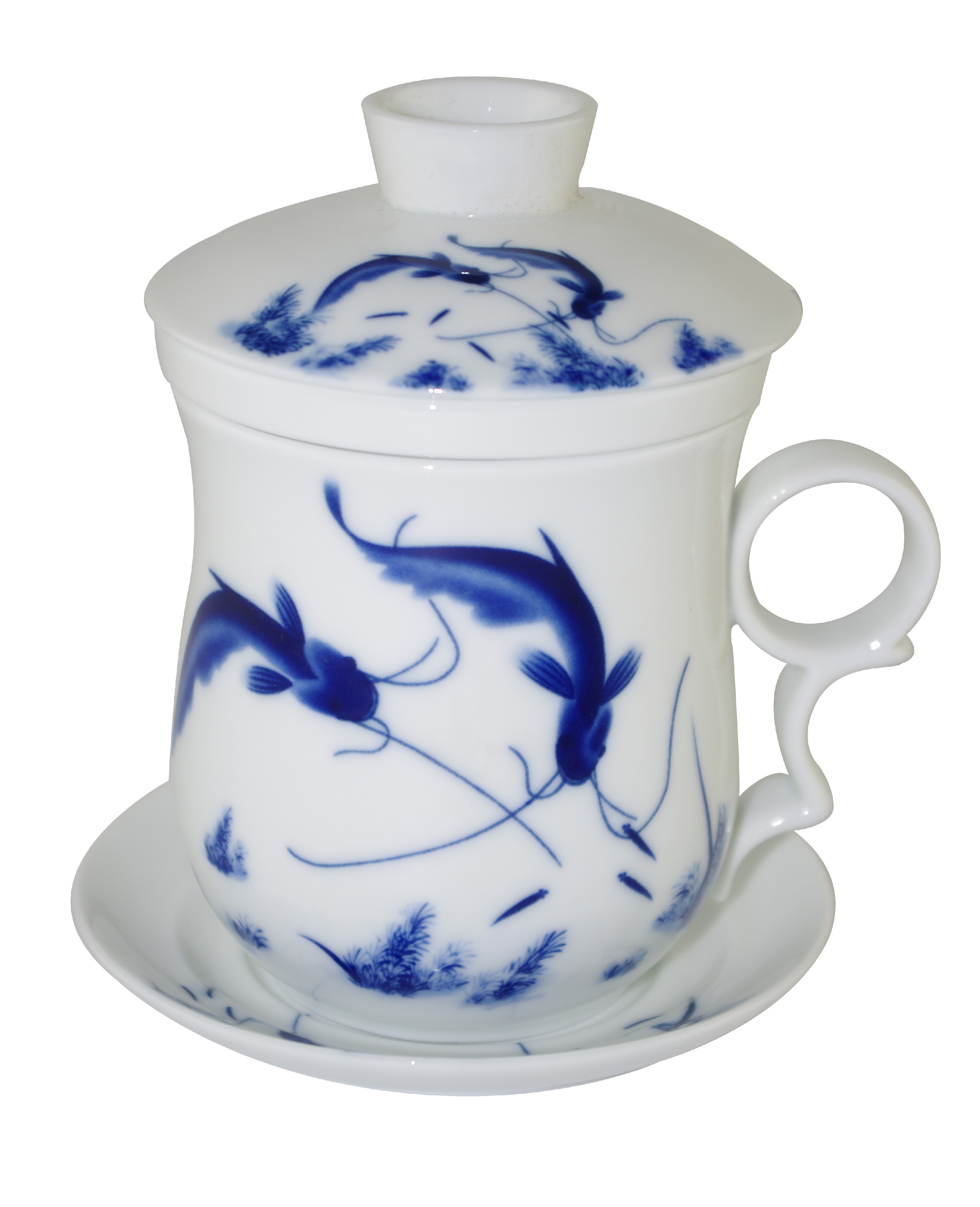 Mug à thé en porcelaine avec couvercle et infuseur 310 ml