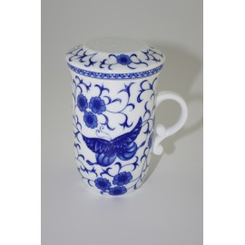 Tasse à thé en porcelaine chinoise avec infuseur et couvercle 250 ml