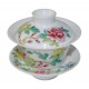 Gaiwan en porcelaine de style Famille Rose avec pivoines 100 ml