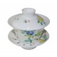 Gaiwan en porcelaine de style Famille Rose avec pivoines 100 ml