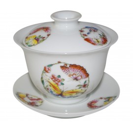 Gaiwan 155 ml superbes papillons peints à la main