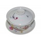 Gaiwan en porcelaine, décoration fine peinte à la main 130 ml