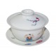 Gaiwan en porcelaine peint à la main décoré d'enfants qui jouent 130 ml