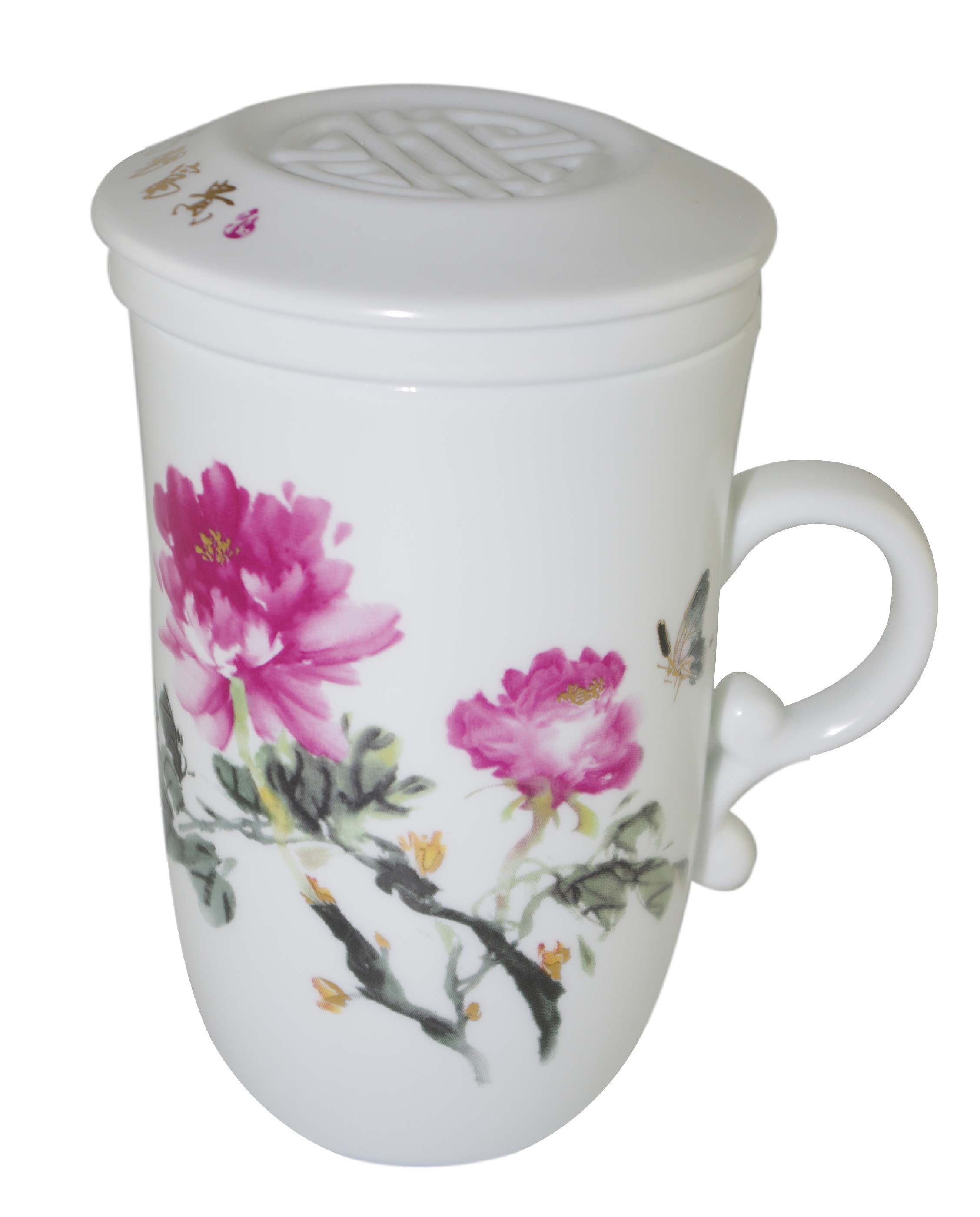 Tasse à thé en porcelaine avec couvercle et infuseur 250 ml