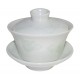 Gaiwan en porcelaine de couleur jade avec décorations en reflet