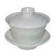 Gaiwan en porcelaine de couleur jade avec décorations en reflet