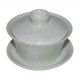 Gaiwan en porcelaine de couleur jade avec décorations en reflet