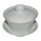 Gaiwan en porcelaine de couleur jade avec décorations en reflet