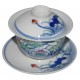 Gaiwan en porcelaine 115 ml  canards mandarins et lotus (set B)