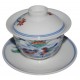 Gaiwan en porcelaine 115 ml  canards mandarins et lotus (set B)