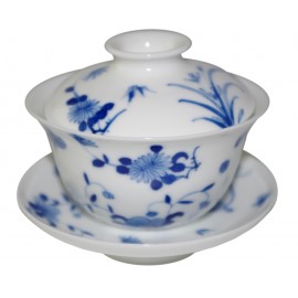 Gaiwan de style Qin Hua décoré de diverses fleurs 150 ml