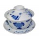 Gaiwan de style Qin Hua décoré de diverses fleurs 150 ml