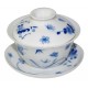 Gaiwan de style Qin Hua décoré de diverses fleurs 150 ml