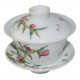 Gaiwan de style Famille Rose décoré de fleurs de prunier 100 ml