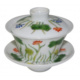 Gaiwan 100 ml en porcelaine peint à la main