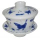 Gaiwan en porcelaine de style Qin Hua décoré de papillons 125 ml