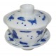 Gaiwan en porcelaine de style Qin Hua décoré de papillons 125 ml