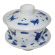 Gaiwan en porcelaine de style Qin Hua décoré de papillons 125 ml