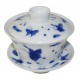 Gaiwan en porcelaine de style Qin Hua décoré de papillons 125 ml