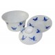 Gaiwan en porcelaine blanche, décoré de papillons bleus 150 ml