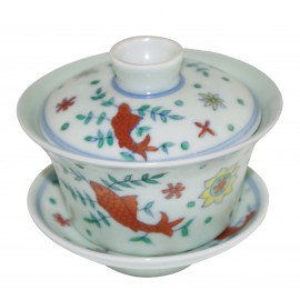 Grand gaiwan en porcelaine couleur jade clair 150 ml