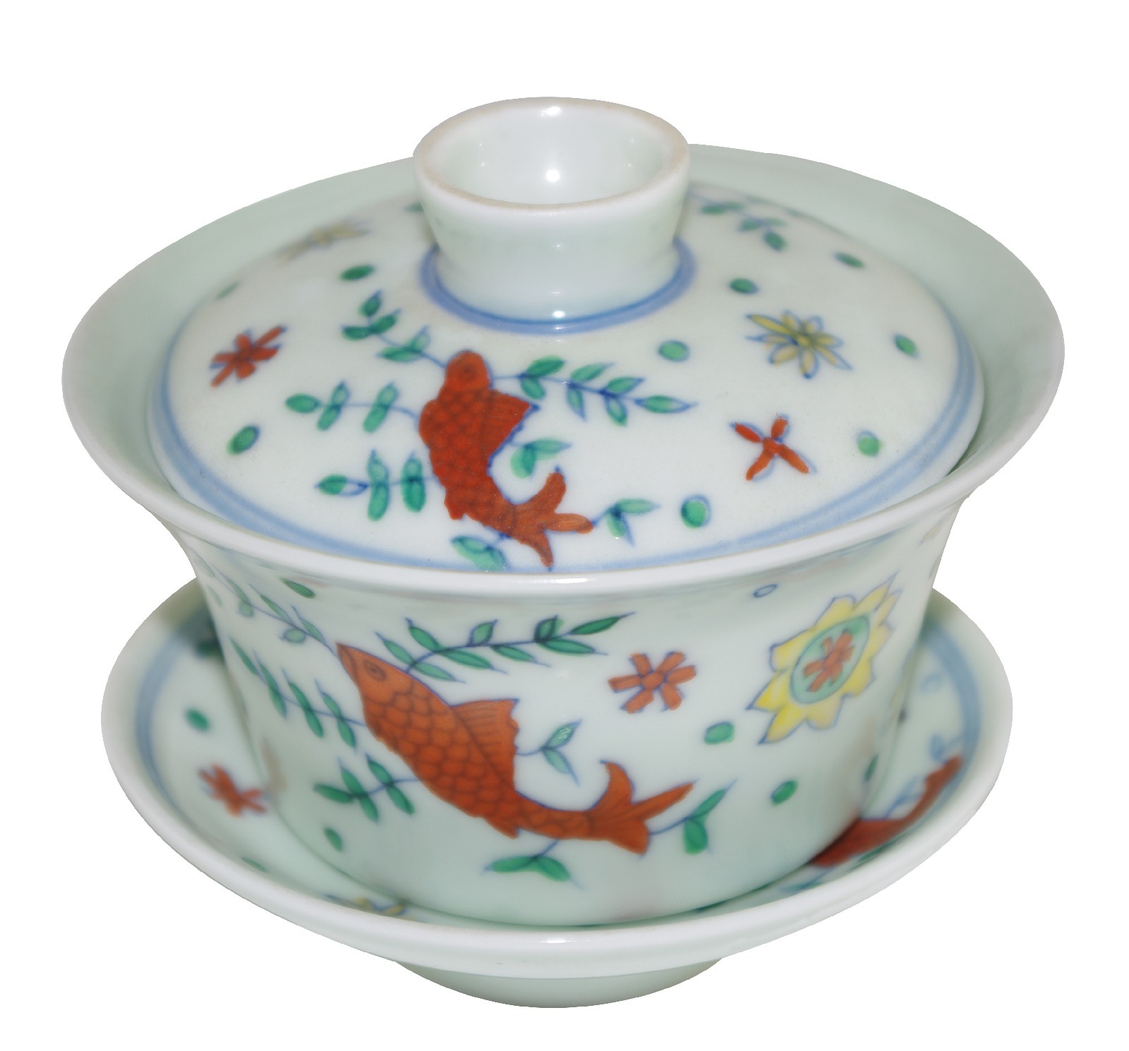 Grand gaiwan en porcelaine couleur jade clair 150 ml