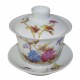 Grand gaiwan en porcelaine peint à la main aux traits fins et précis 190 ml