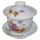 Grand gaiwan en porcelaine peint à la main aux traits fins et précis 190 ml