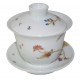 Grand gaiwan en porcelaine peint à la main aux traits fins et précis 190 ml