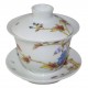 Grand gaiwan en porcelaine peint à la main aux traits fins et précis 190 ml