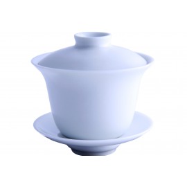 Gaiwan en porcelaine 180 ml couleur crème satinée