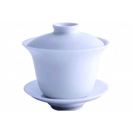 Gaiwan en porcelaine 180 ml couleur ivoire satin